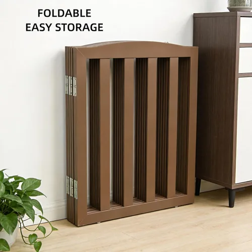Miniatura 8 de Puerta para Perros Independiente para Interiores, Puerta para Perros Plegable, Puertas para Mascotas para Entradas, Escaleras o Pasillos, Puerta
