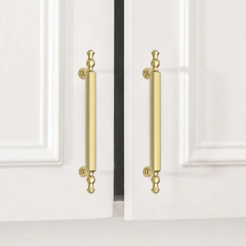 Miniatura 15 de Goldenwarm Paquete de 5 tiradores de gabinete dorados de 3 pulgadas, manijas de cajón de cocina, accesorios de tocador de aleación de zinc