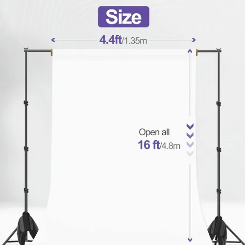 Miniatura 3 de Emart Telón de fondo de papel blanco de 53 x 16 pies, rollo de papel sin costuras para sesión de fotos, fotos de estudio pequeño, alimentos