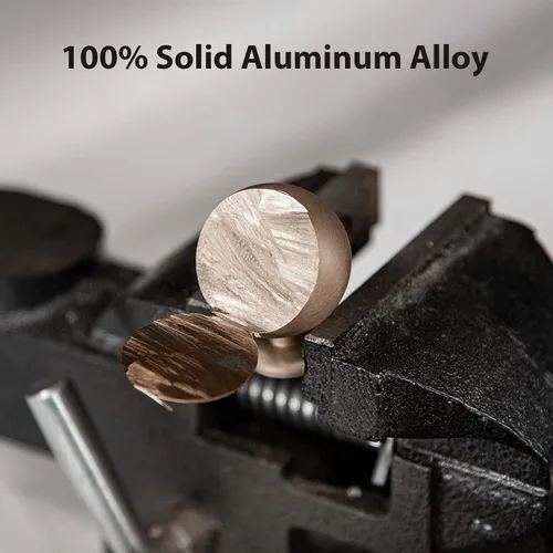 Miniatura 5 de Haliwu Paquete de 5 pomos de bronce antiguo para gabinetes de cocina, tiradores redondos para cajones para baño, cocina, dormitorio