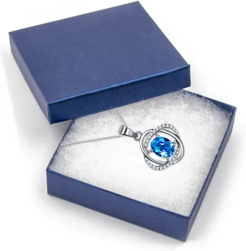 opaprain Cajas de regalo azules de joyería de cartón, paquete de 20 unidades de 3.5 × 3.5 × 1 pulgada, se aplica a mostrar collares, anillos,