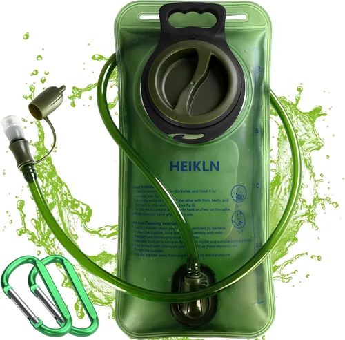 Miniatura 8 de HEIKLN Bolsa de hidratación de 1.5L-2L-3L, depósito de agua a prueba de fugas, sin BPA, bolsa de almacenamiento de agua militar, bolsa de 2L