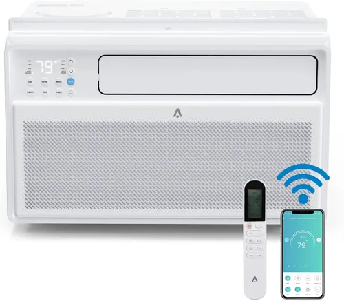 Miniatura 7 de Litake Aire acondicionado inteligente de ventana de 8,000 BTU, enfría hasta 350 pies cuadrados con control remoto y WiFi, ahorro de energía