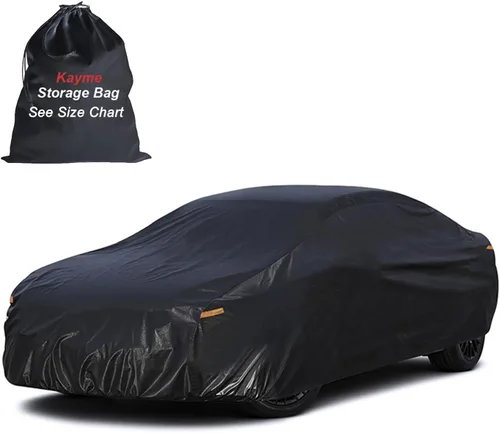 Miniatura 50 de Kayme Funda impermeable para automóvil deportivo para todo tipo de clima. Consulta la tabla de tallas del vehículo para un ajuste preciso. Cubierta