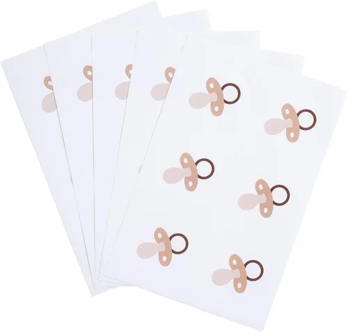 Miniatura 7 de LeZakaa 60 hojas de papel de seda para baby shower con 30 calcomanías de regalo, papel de seda para bebé niño niña a granel, diseño de arcoíris