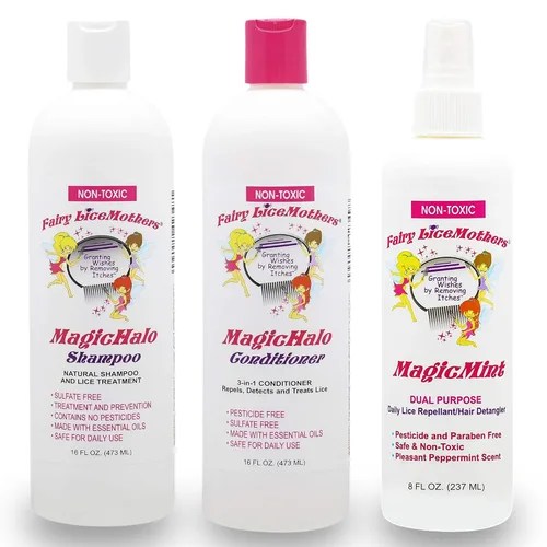 Miniatura 10 de Fairy LiceMothers MagicHalo Acondicionador antipiojos con aceite esencial, formulado para la prevención de piojos de la cabeza, sin sulfato ni