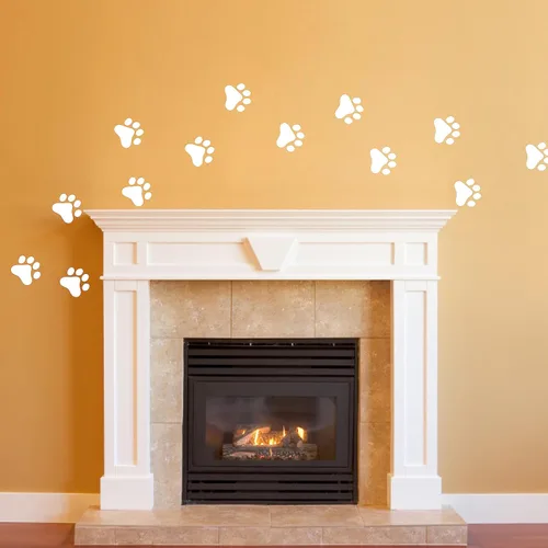 Miniatura 9 de Calcomanías de pared con diseño de pata de perro, juguete de perros, calcomanías de pared de vinilo extraíbles, calcomanías de huellas de perros