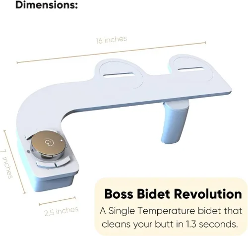 Miniatura 4 de Revolution Cool Water. Accesorio de bidé para inodoro. Diseño de lujo, rociador de bidé de baño para inodoro, apagado automático, no eléctrico