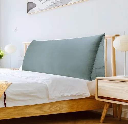 Miniatura 9 de Almohada de cuña para cabecero tamaño matrimonial XXL, almohada para respaldo de cama, cojín de respaldo para leer, ver la televisión, trabajar