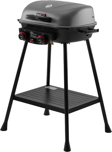 Miniatura 12 de Royal Gourmet GT2003 Parrilla portátil de gas propano de 2 quemadores con soporte y rejilla calefactora, combo de parrilla y plancha 2 en 1