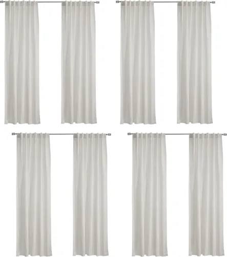 Miniatura 9 de Loft Living Davos Textered Jacquard - Cortina de doble cabezal de 52 x 84 pulgadas, color blanco roto