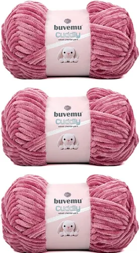 Miniatura 73 de Hilo de felpilla de terciopelo, súper suave y esponjoso, para tejer, hacer manualidades, color amigurumi, duradero para el desprendimiento, 3.53