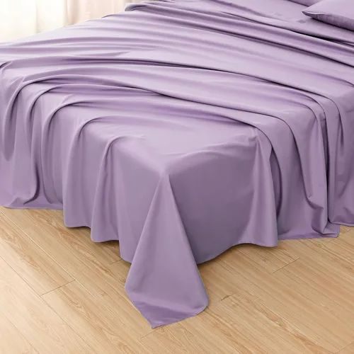 Toodou Tacto Suave y Sedoso, Sábanas Planas Individuales de Lavanda Más Cómodas y Lujosas Tienen Grosor, Suavidad y Calidez, Transpirables, Más