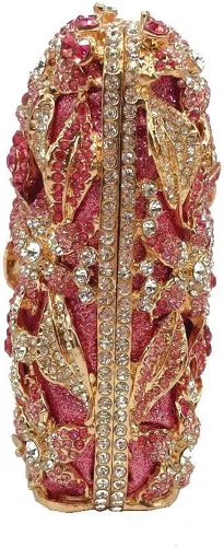Miniatura 3 de DEBIMY Elegante bolsa de mano de noche con flores para bodas, fiestas, bolsas de noche con diamantes de imitación para mujeres, cócteles, fiestas