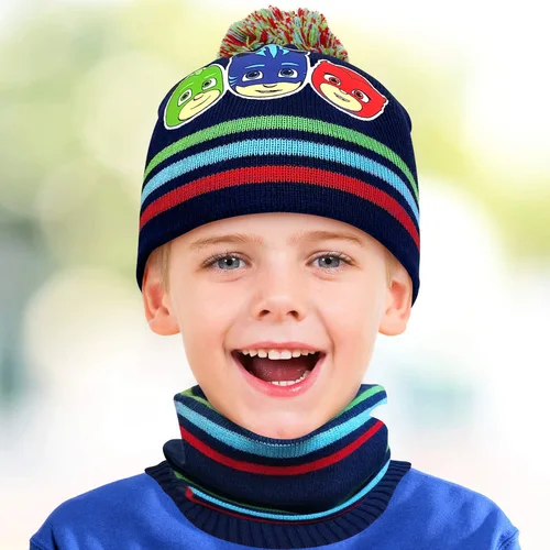 Miniatura 3 de PJ Masks Conjunto de tres piezas de gorro de invierno guantes y bufanda polaina