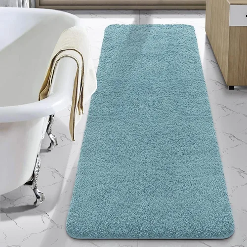Miniatura 16 de LOCHAS - Tapete de baño de 24x70 pulgadas, suave, grueso y absorbente, hecho de microfibra, para el baño, lavable a máquina, tapete antideslizante