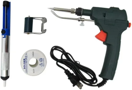 USonline911 Kit de pistola de soldadura eléctrica Set Temperatura ajustable 60W Herramienta de soldadura 110V