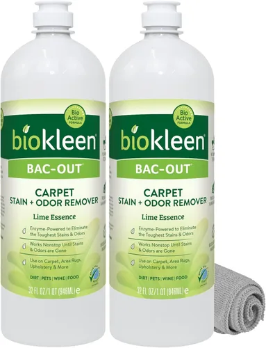 Biokleen Bac-Out - Removedor enzimático de manchas y olores para alfombras, elimina manchas y olores causados por la suciedad, accidentes de