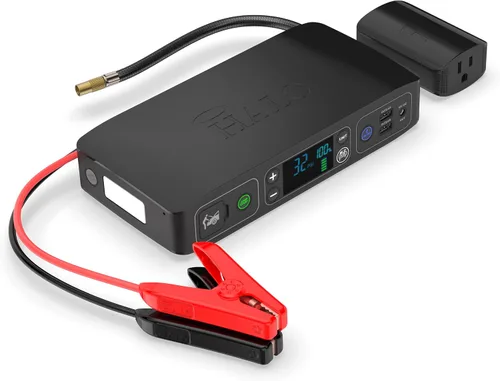 Miniatura 8 de HALO Bolt Air+ 55500 Arrancador de batería portátil para automóvil Compresor de aire de 100 PSI, banco de energía USB de 55.5 Wh, reflector