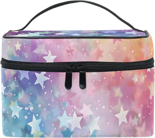 Miniatura 9 de Bolsa de Maquillaje, Estuche de Maquillaje Organizador de Viaje con Diseño de Calavera y Flores, Estuche de Cosméticos, Bolsas de Aseo para Niñas