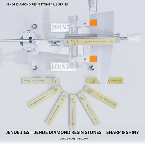 Miniatura 8 de Jende Piedra de afilar de diamante de resina de 1 x 6 pulgadas para Edge Pro, Hapstone, TSProf, Jende JIGS para cuchillos (3 micras (grano 6000))