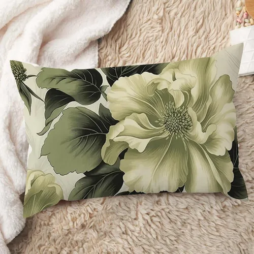 Miniatura 9 de ArogGeld Fundas de cojín de estilo chinoiserie, diseño de flores y pájaros, color rosa rubor, diseño de animales de pavo real, jardín asiático
