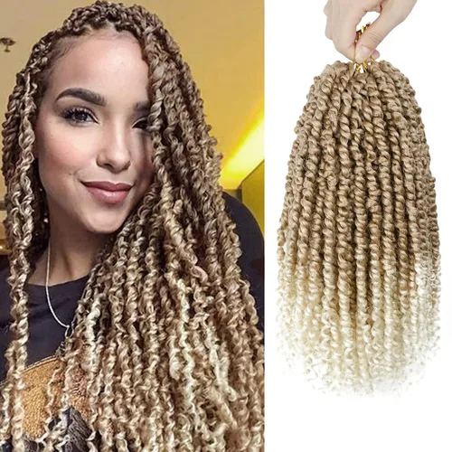 Miniatura 29 de Pelo de Passion Twist – 8 paquetes de 18 pulgadas Passion Twist Crochet para mujeres, cabello rizado pretrenzado Passion Twists extensiones de #2