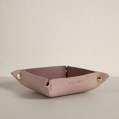 Miniatura 13 de OLETHA Bandeja de valet pequeña plegable - Organizador estético para escritorio para el hogar, la oficina y viajes - Recipiente portátil para Negro