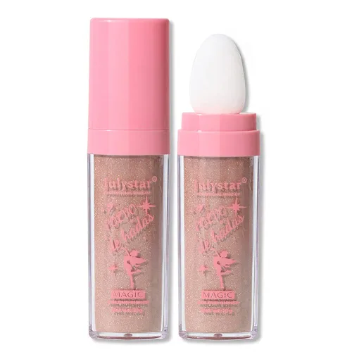 Miniatura 13 de Hightlighter Stick Puff Fairy Highlight Powder Glitter Loose Brush Contorno Shimming for Eyes, Face Body Tiktok Makeup (#01 Blanco), 0.31 onzas