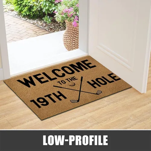 Miniatura 4 de Divertida alfombra de bienvenida para porche delantero con parte trasera de goma, 30 pulgadas de largo x 18 pulgadas de ancho, tapete personalizado