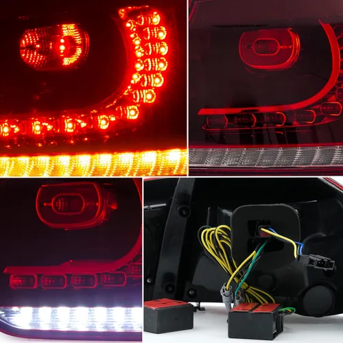 Miniatura 6 de VLAND Conjunto de luces traseras para Golf 6 2010-2014, lámparas traseras con DRL, luz trasera con luces antiniebla y señal de giro secuencial