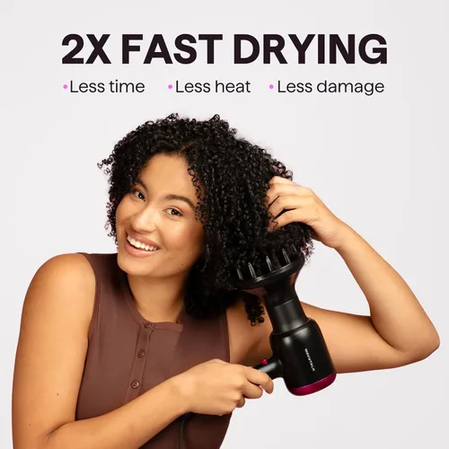 Miniatura 2 de Wavytalk wavytalk - Secador de pelo profesional con difusor, secador de pelo iónico de 1875 W para mujeres, juego de rizadores 5 en 1 con cepillo