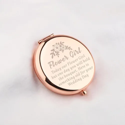 Miniatura 4 de WUSUANED Flores Niña Maquillaje Espejo Propuesta Regalos Boda Fiesta Regalos Dama de honor Espejo Madre de la Novia Regalo