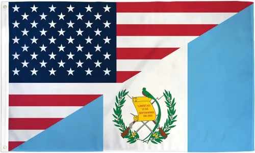 Miniatura 2 de Bandera combinada de Estados Unidos/Guatemala de 3 x 5 pies de poliéster