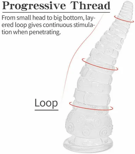 Miniatura 2 de Monster Big Thick Anus Toy Tentáculo Pulpo Acanalado Anal Plug Consolador con ventosa Juguetes sexuales para mujeres y hombres, Punto G y juego