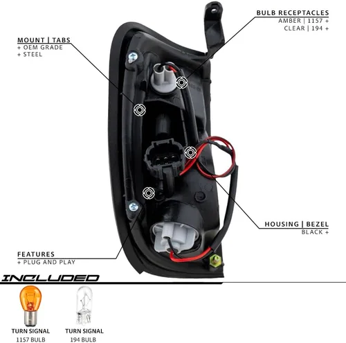 Miniatura 4 de EPIC LIGHTING Reemplazo del conjunto de luces de señal halógenas estilo OE para NISSAN 98-00 FRONTIER 00-01 XTERRA - Par