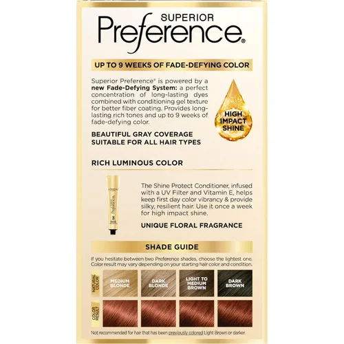 Miniatura 119 de L'Oreal Paris Superior Preference - Tinte permanente luminoso que desafía la decoloración, tinte para el cabello hasta 9 semanas de resplandor, 09