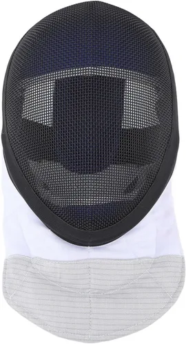 Miniatura 6 de Equipo protector de esgrima, forro impermeable, máscara de entrenamiento de esgrima, duradera, ligera, acabado antirreflejo, negro con babero grueso