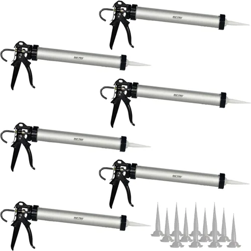 Miniatura 10 de AWF PRO Pistola de calafeteo para salchichas, paquete de papel de aluminio de 20 oz y cartucho convertible de 10 oz, relación de empuje 12:1, cañón