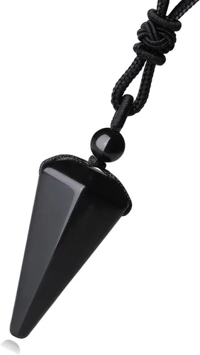 Miniatura 21 de XIANNVXI Collar de Cristal para Hombres y Mujeres con Cuerda Ajustable, Punto Hexagonal, Piedras de Cristal Curativas, Collares de Joyería