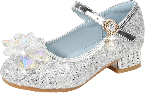 Miniatura 3 de 7 Toddler Girl Slippers Toddler Little Kid Girls Dress Pumps Glitter Sequins Toddler Girls Kitty Slippers