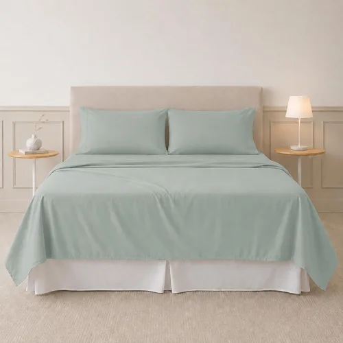 Miniatura 2 de Modern Threads Sábanas de microfibra suave, incluye sábana encimera, sábana bajera con bolsillos profundos y fundas de almohada, color liso, humo