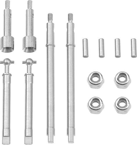 ShareGoo - Eje de transmisión CVD delantero y trasero de acero inoxidable compatible con Axial SCX24 90081 AXI00001 AXI00002 AXI00004 AXI00005