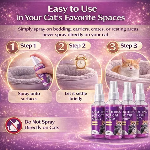 Miniatura 6 de Spray calmante para gatos, 15% F3 Spray de feromonas para gatos para ayudar a calmar durante el viaje y el estrés y reducir la pulverización