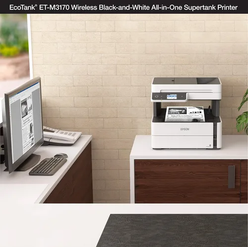 Miniatura 6 de Epson EcoTank ET-M3170 Impresora Supertank inalámbrica monocromática todo en uno con ADF, fax y Ethernet más 2 años de tinta ilimitada*