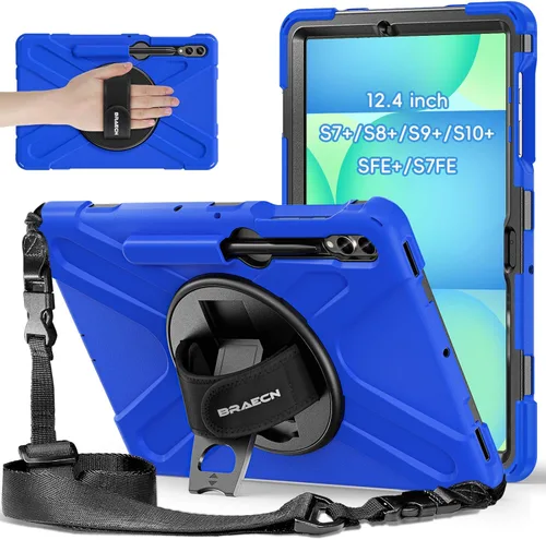 Miniatura 8 de BRAECNstock Funda para Samsung Galaxy Tab S10 Lite/ S10 FE/ S9 FE/ S9/ S8/ S7 5G Funda de 10.9"/11", Funda Protectora a Prueba de Golpes con Soporte