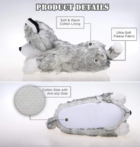 Miniatura 4 de Onmygogo Pantuflas peludas de invierno para perros para hombres y mujeres