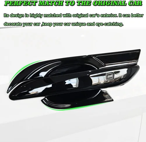 Miniatura 4 de 8 piezas de plástico ABS para exterior de la manija de la puerta, marco del cuenco, accesorios de decoración para Hyundai Elantra 2021 2022 2023