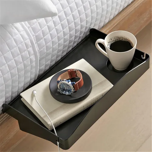 Modern Innovations - Estante de cabecera para cama, dormitorio universitario, estante/organizador de cama para litera superior, bandeja de mesita de