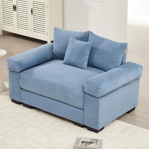 Miniatura 40 de Sofá modular de gran tamaño de 117.3 pulgadas, sofás modulares grandes de pana para sala de estar, sofás de 3 plazas, moderno juego de sofá de Blanco